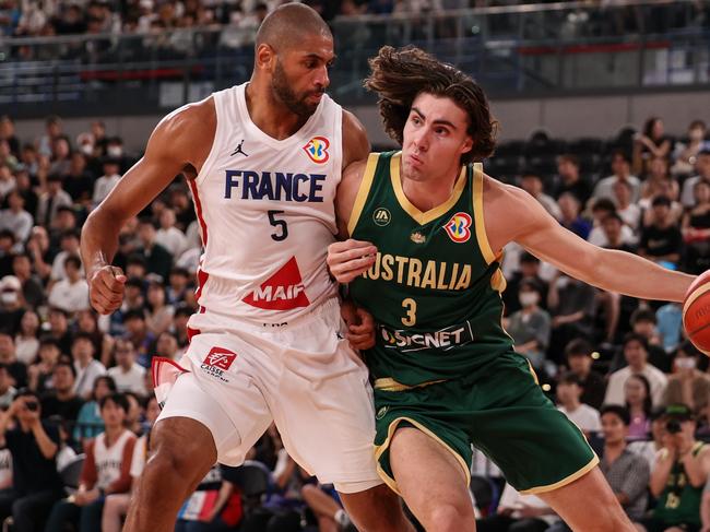 Josh Giddey showed his class again France. Picture: Takashi Aoyama/Getty