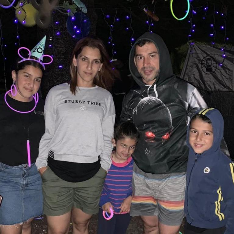 Mr Huseyin with his wife Pinar and three kids Deniz, Eren and Derya.