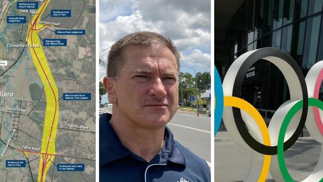 Wide Bay LNP MP Llew O’Brien wants funding for a “life-saving” $336m Bruce Hwy upgrade to be given the same security as the billions of dollars set aside for the 2032 Olympics as the project’s future remains under a cloud.