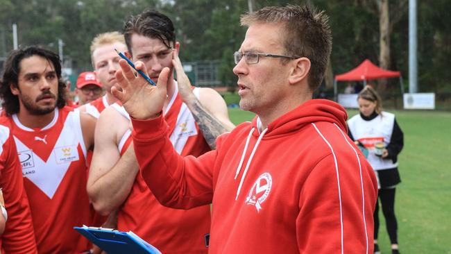 Warrandyte coach Paul Donahoo. Picture: Davis Harrigan