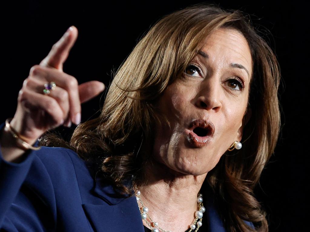 US Vice President and Democratic Presidential candidate Kamala Harris speaks at West Allis Central High School during her first campaign rally in Milwaukee, Wisconsin. Picture: AFP