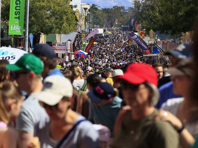 Thousand of other people gather at PeopleÃs Day at the EKKA in Brisbane. Pics Adam Head