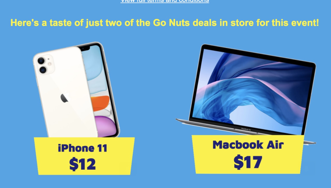 Apple products sold at an incredible 99 per cent discount.