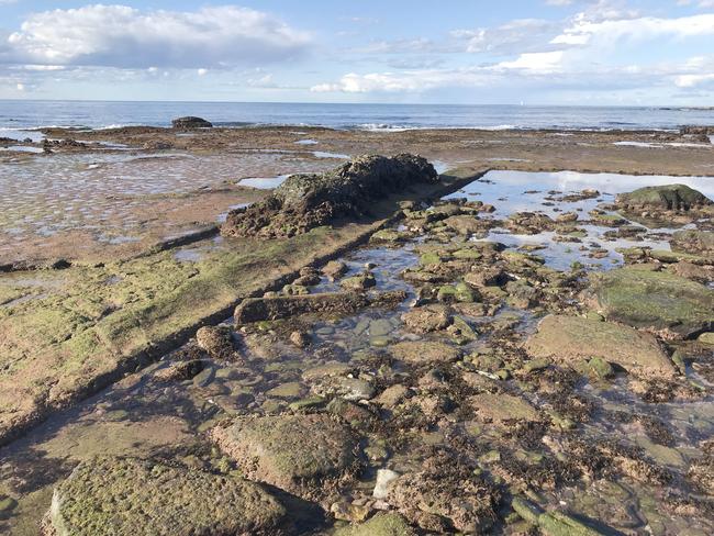 The remains of the second rock pool at Newport. Picture Manly Daily