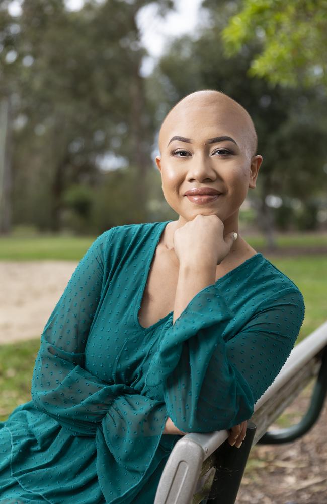 Alisi Jack Kaufusi, 29, was diagnosed with ovarian cancer at the age of 24. Picture: Mark Cranitch