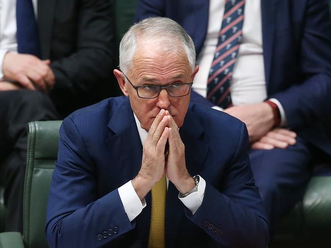 PM Malcolm Turnbull in Question Time on Monday, October 16. Picture: Kym Smith