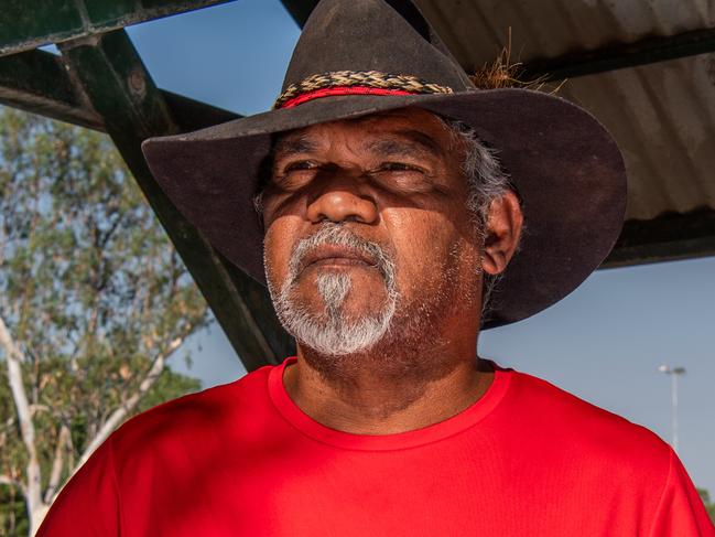 Peppimenarti Traditional Owner and West Daly councillor John Wilson speaks about how the Jovi Boys gang is terrorising his community.Picture: Pema Tamang Pakhrin