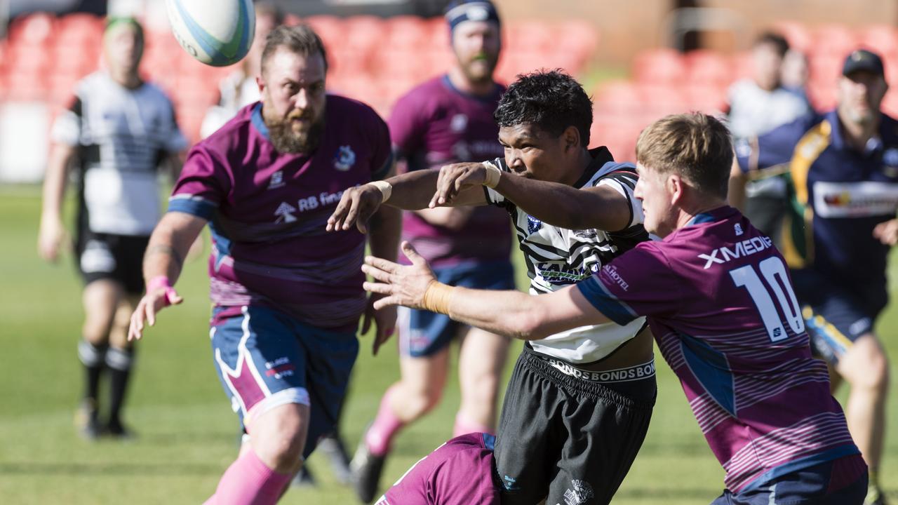 Scott Taat for Warwick Water Rats against Toowoomba Bears in Downs Rugby B-grade Bill Flamsteed Cup round 13 rugby union at Toowoomba Sports Ground, Saturday, July 15, 2023. Picture: Kevin Farmer