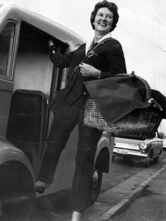 One of SA’s first women bread carters, Pat Brant, on her rounds in 1966.