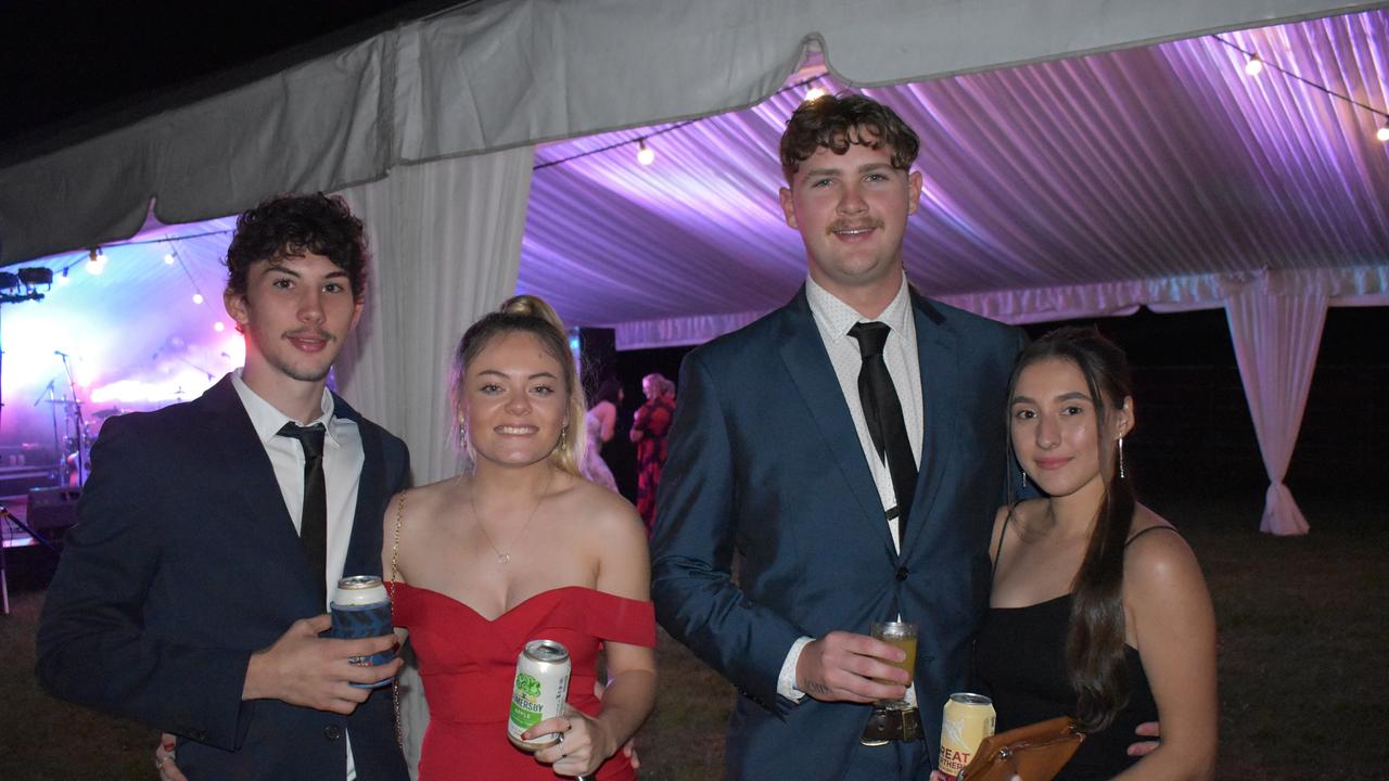 Kaiden Axiak and Jayze Pollard of Marian, and Andy Farrell and Tahlia Falbo of Mackay at the 2021 Proserpine Show Ball. Picture: Kirra Grimes.