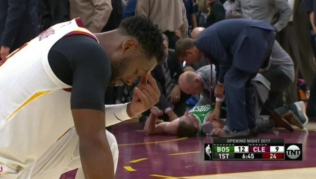 Dwayne Wade was visibly distressed by Hayward’s injury.