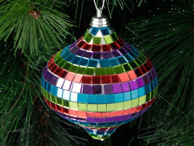 Merry & Bright Mirrored Rainbow Bauble