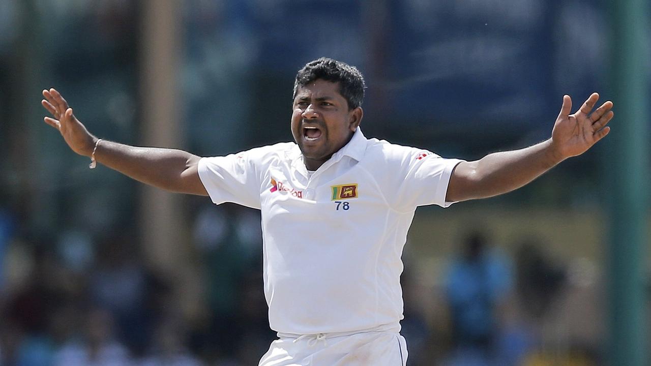 Sri Lankan bowler Rangana Herath, took 66 wickets at 22 in 11 Tests against Australia. Picture: AP Photo/Eranga Jayawardena