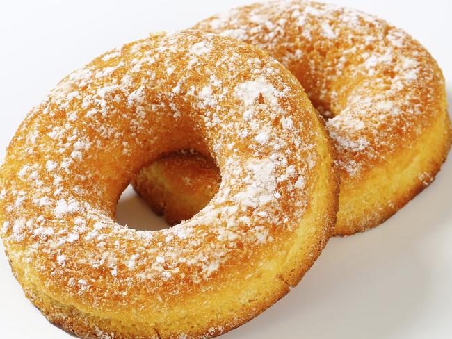 TASTE MATT PRESTON: two fresh donuts isolated on white background