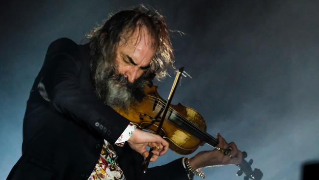 Warren Ellis on stage in June with the Dirty Three in Hobart. Picture: Chris Crerar.