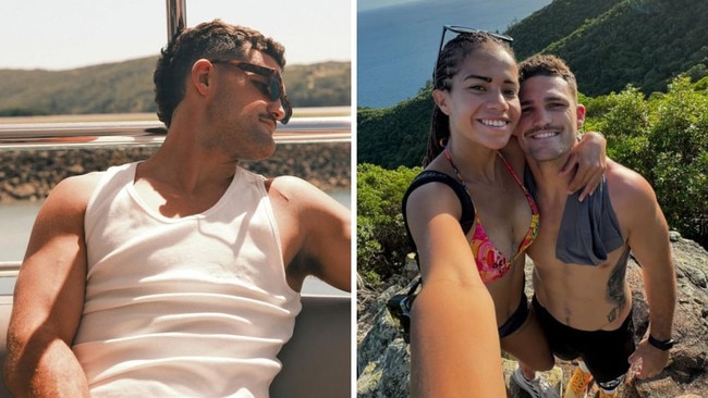 Nathan Cleary and Mary Fowler on holiday.