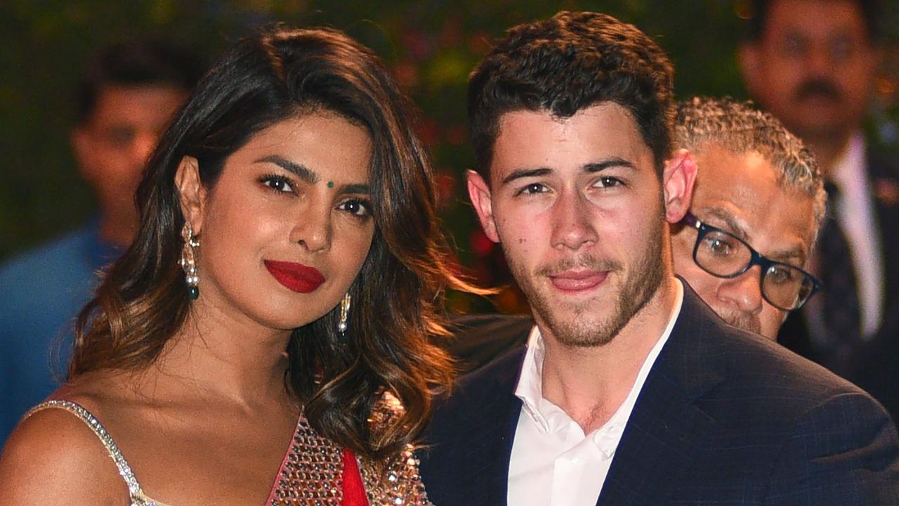 Indian Bollywood actress Priyanka Chopra (L) accompanied by Nick Jonas. Picture: AFP