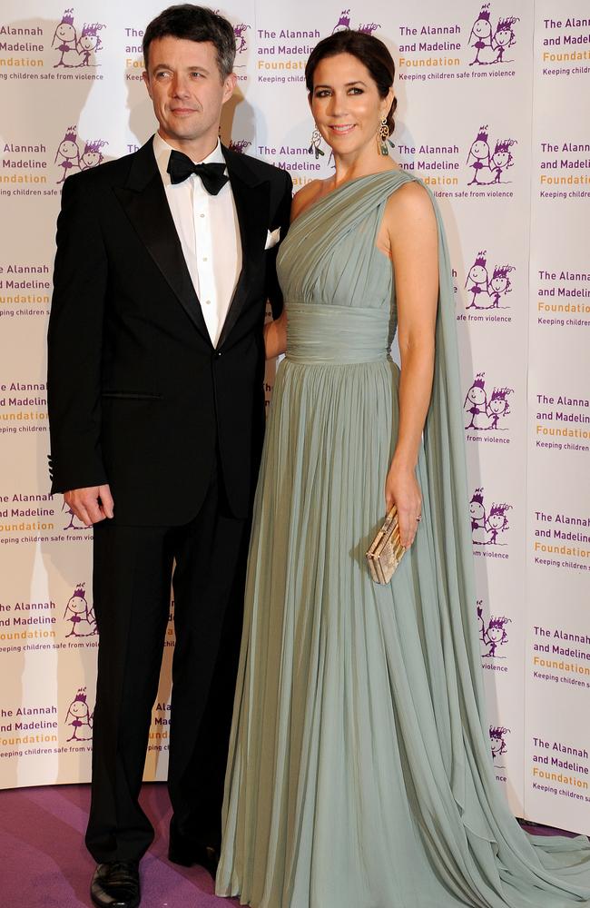 Princess Mary of Denmark of Denmark and Crown Prince Frederik of Denmark at a charity dinner for the Alannah and Madeline Foundation on November 26, 2011 in Melbourne. Picture: William West-Pool