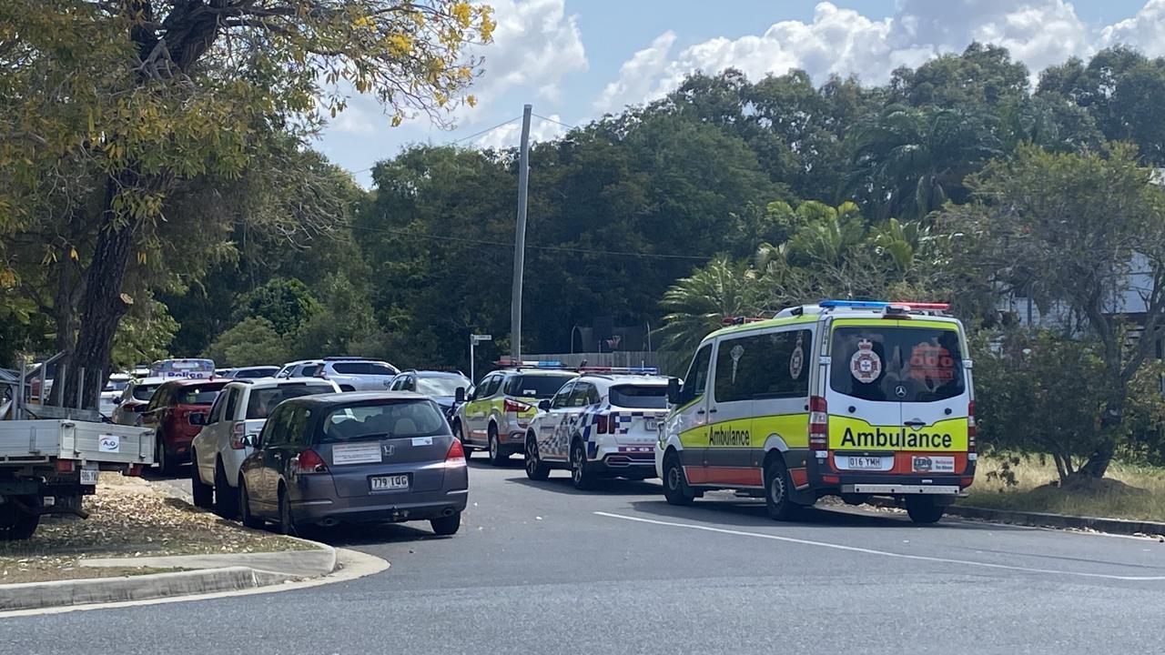 Multiple emergency crews were called to Berserker on Friday (September 8) after three men were allegedly attacked by a man with a machete.