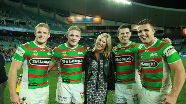 The Burgess brothers with Mum Julie.