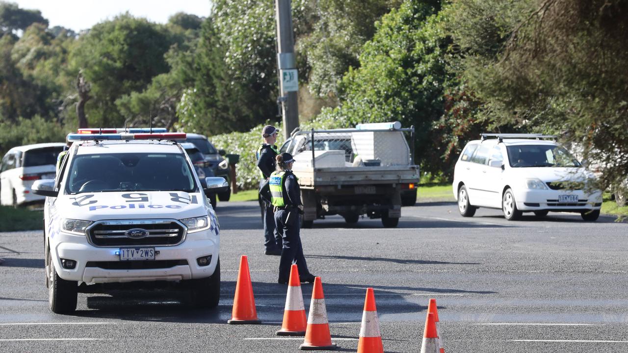 A man has died and a truck driver has been taken to hospital after a two-vehicle crash on the Bellarine Hwy in Wallington. Picture: Alan Barber