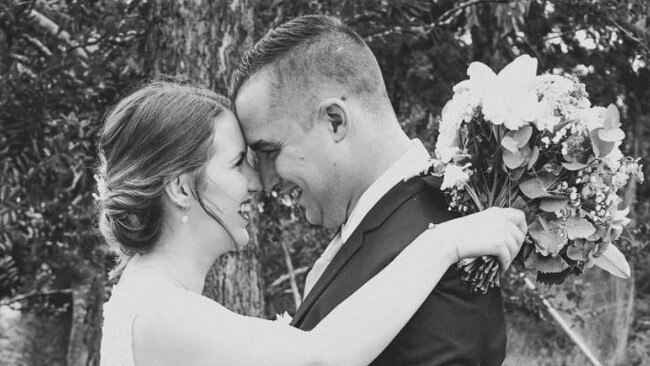 Andrew Farrenden and his wife Joanna Farrenden on their wedding day. Photo: Facebook.