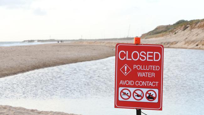 A 200m section of Christies Beach has been closed to the public Picture: File