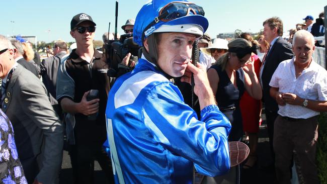 Hugh Bowman after winning the Chipping Norton Stakes with Winx.