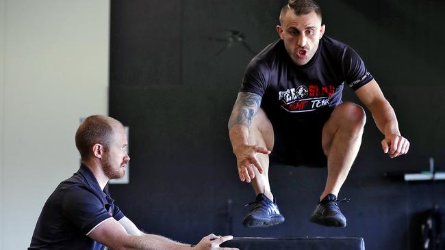 Volkanovski training at BaiMed Performance with Chris Jaffrey. Photo: Sam Ruttyn