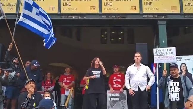 MP Catherine Cumming landed herself in hot water after she was filmed at a rally where she expressed a wish to see Premier Daniel Andrews ‘turn into red mist’. <br/>