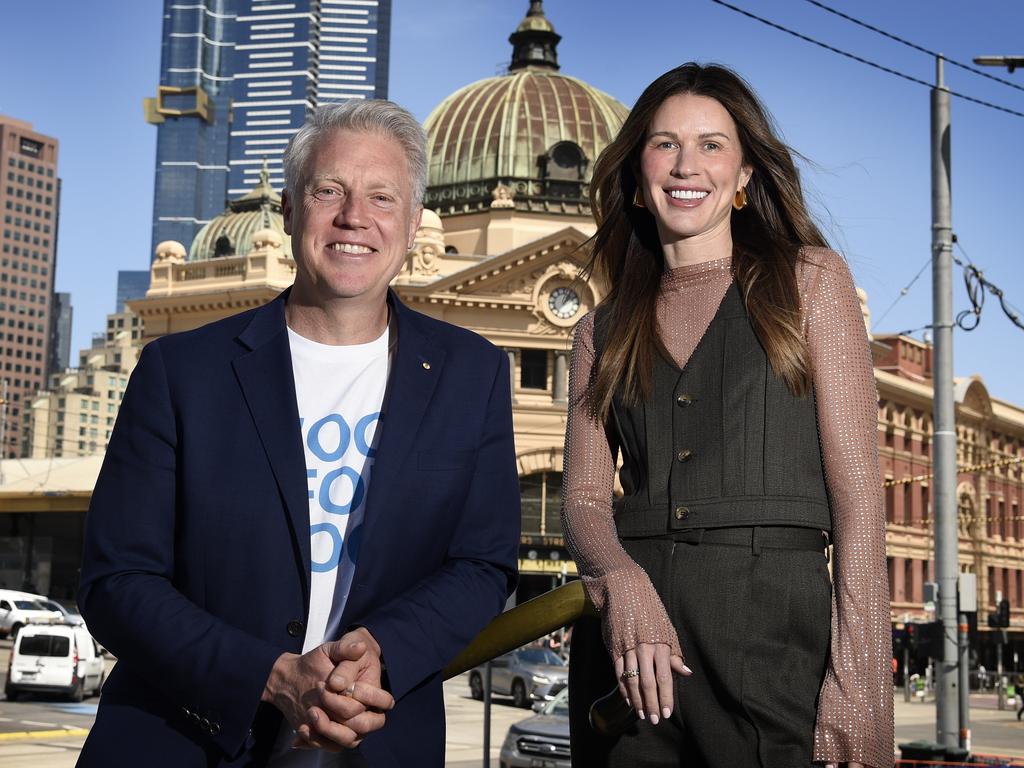 Arron Wood and his running mate Erin Deering. Picture: Andrew Henshaw