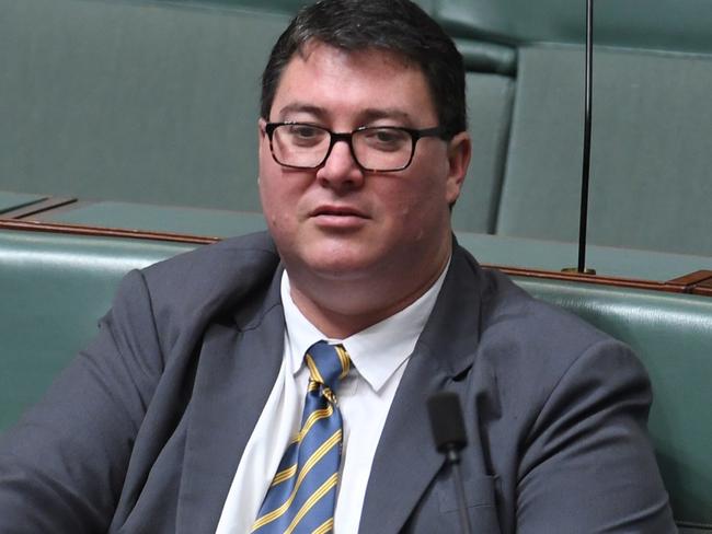 National Liberal Member for Dawson George Christensen (left) sits with former prime minister Tony Abbott in the House of Representatives during Question Time at Parliament House in Canberra, Tuesday, May 9, 2017 (AAP Image/Dean Lewins) NO ARCHIVING