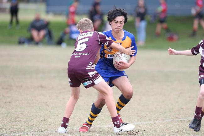 A Rugby League Gold Coast junior gala day at Burleigh Bears Junior Rugby League Club. Under 14s. Coomera vs Burleigh. 5 September 2021 Miami Picture by Richard Gosling
