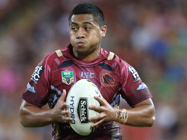 Anthony Milford of Brisbane during the NRL match between the Brisbane Broncos and the Canberra Raiders. Pic Darren England.