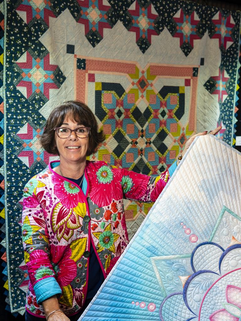 Victorian artisan Lizzy Allen of Thimble and Thread Quilts shows her work on display at Craft Alive at the Goods Shed, Saturday, May 21, 2022. Picture: Kevin Farmer