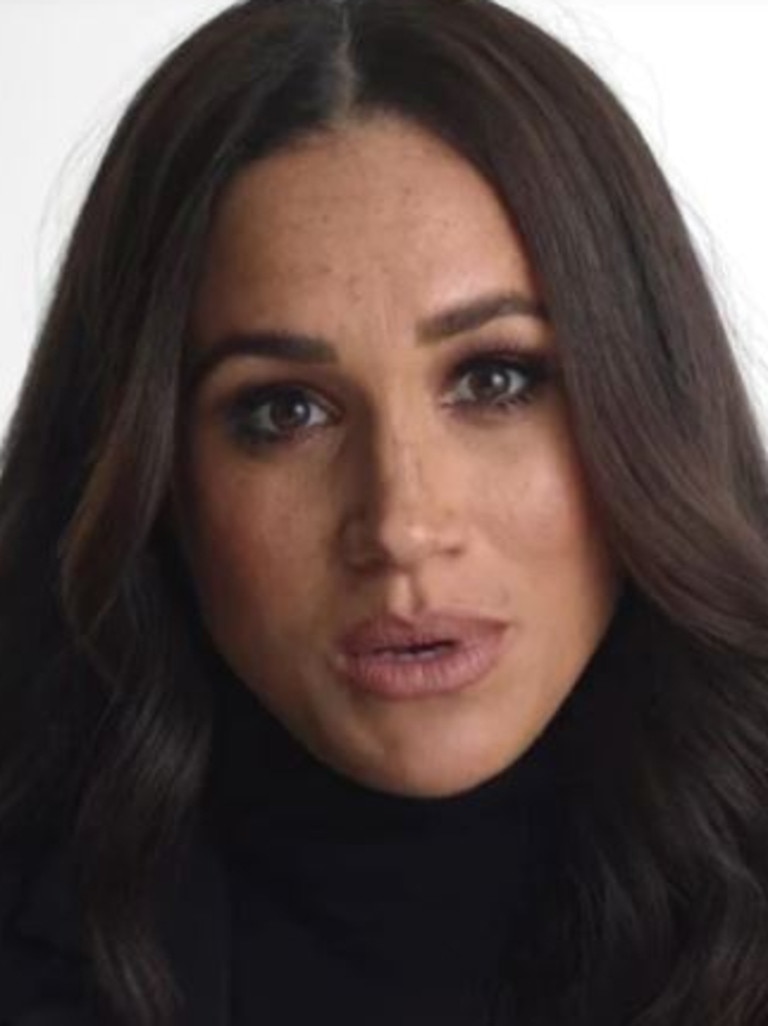 Meghan Markle in the duo’s new Netflix docuseries, Live to Lead. Picture: Netflix