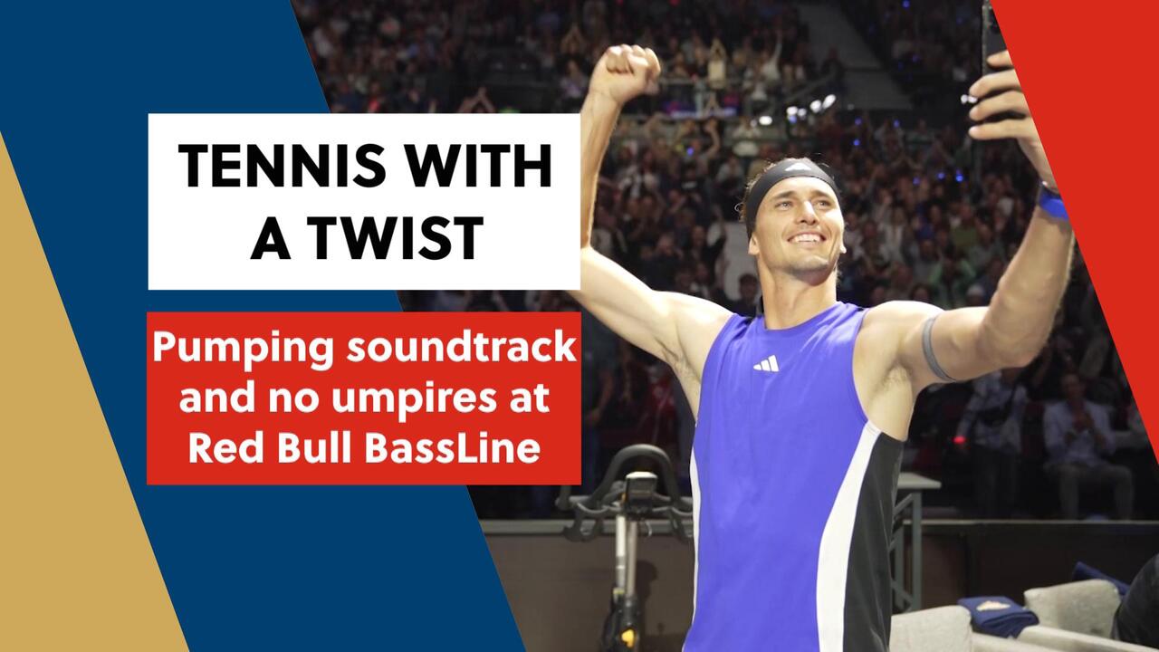 Tennis with a twist - Pumping soundtrack and no umpires at Red Bull BassLine in Vienna Stadthalle