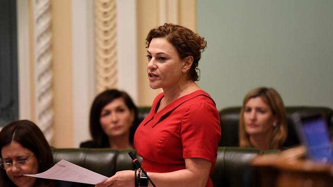 Treasurer Jackie Trad in Question Time recently. Picture: Dan Peled/AAP