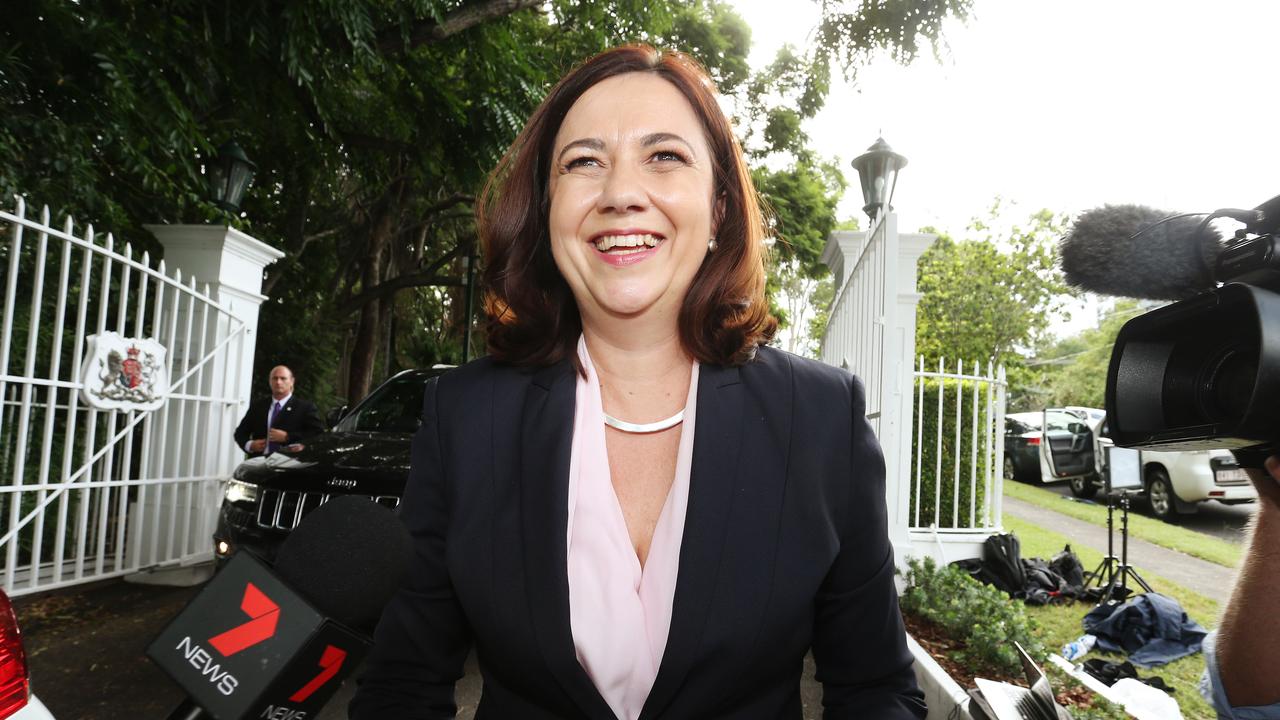 Annastacia Palaszczuk leaving Government House. Pics Tara Croser.