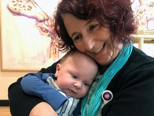 Lewisham resident Carol Smith spent several months caring for baby Xavier McDonald at The Children's Hospital Westmead. Picture: Supplied