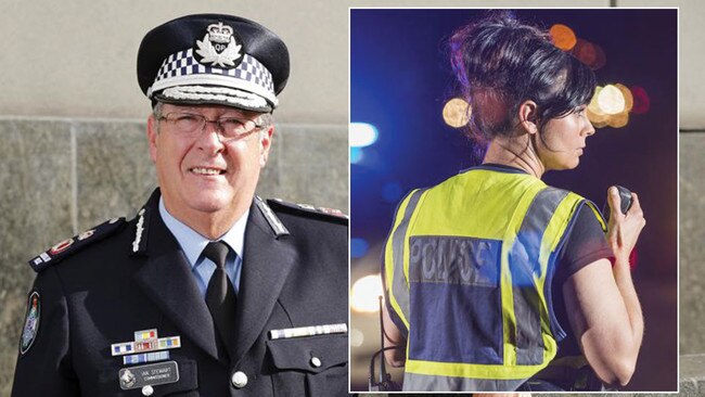 Former Queensland Police Commissioner Ian Stewart backed a strategy for 50 per cent of recruits to be female. Pictures: AAP/iStock