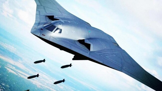 A Northrop Grumman B-2 Spirit bomber. China's 'god of war' stealth bomber, the Xian H20, has appears to have a flying wing design similar to the Northrop Grumman.