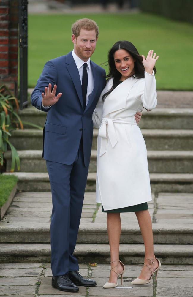 In happier times … At the Duke and Duchess’s engagement call in November, 2017. Picture: Daniel Leal-Olivas/AFP