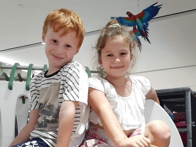 Lucas Mocanu, 9 and Lavinia, 10. Photo: Supplied