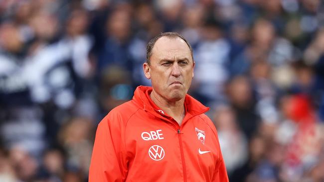 John Longmire will be feeling it. Picture: Mark Kolbe/AFL Photos/via Getty Images