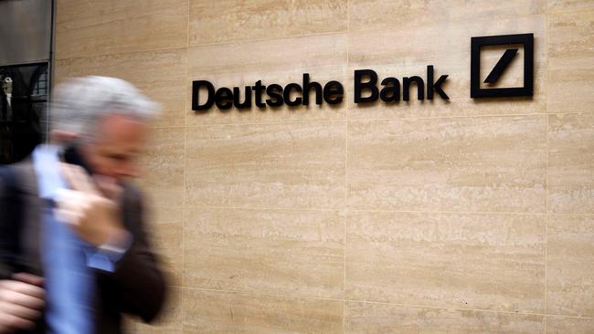 German bank Deutsche Bank saw its share price slide. (Photo by Tolga Akmen / AFP)