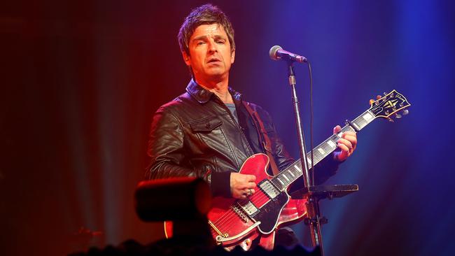 Gallagher performing live with the High Flying Birds at Byron Bay Bluesfest in 2016. Picture: Jane Dempster