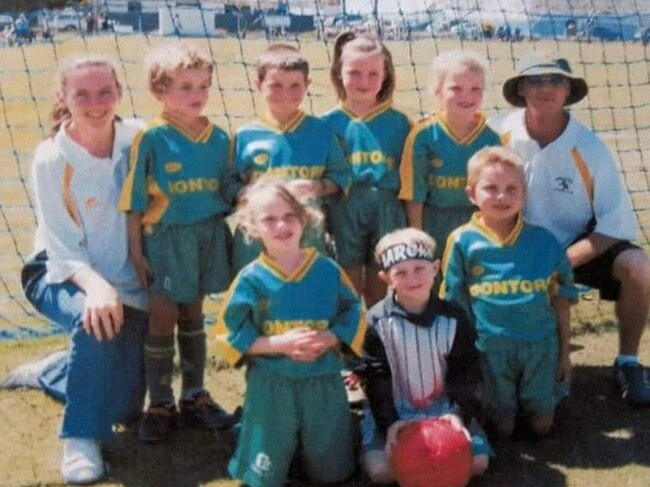 Kijah Stephenson (front left) had the support of her parents throughout her childhood, with her mother Paula (back left) as the club manager and father Anthony (back right) her coach.