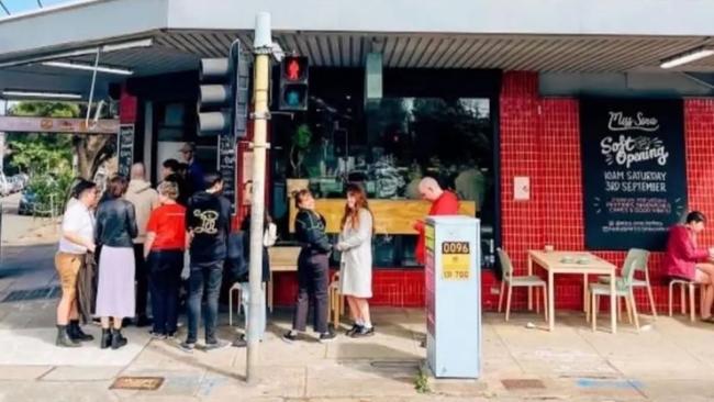 Customers queue outside Miss Sina. Picture: Instagram