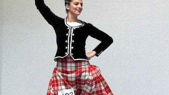 DREAMS COME TRUE: Roma teenager Ellen Kehl has flown to Scotland to fulfil her ultimate dream as a highland dancer. Picture: Contributed